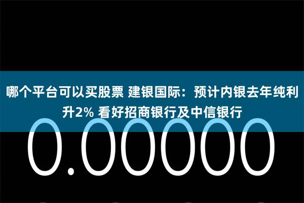哪个平台可以买股票 建银国际：预计内银去年纯利升2% 看好招商银行及中信银行